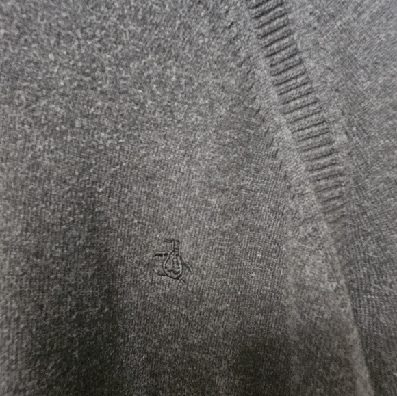 Penguin by Munsing Wear Mens grey V-Neck Sweater size large. - Picture 2 of 10